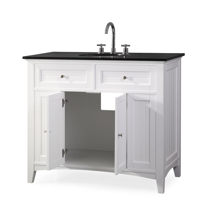 Gracie Oaks Eugene 42'' Single Bathroom Vanity with Granite Top
